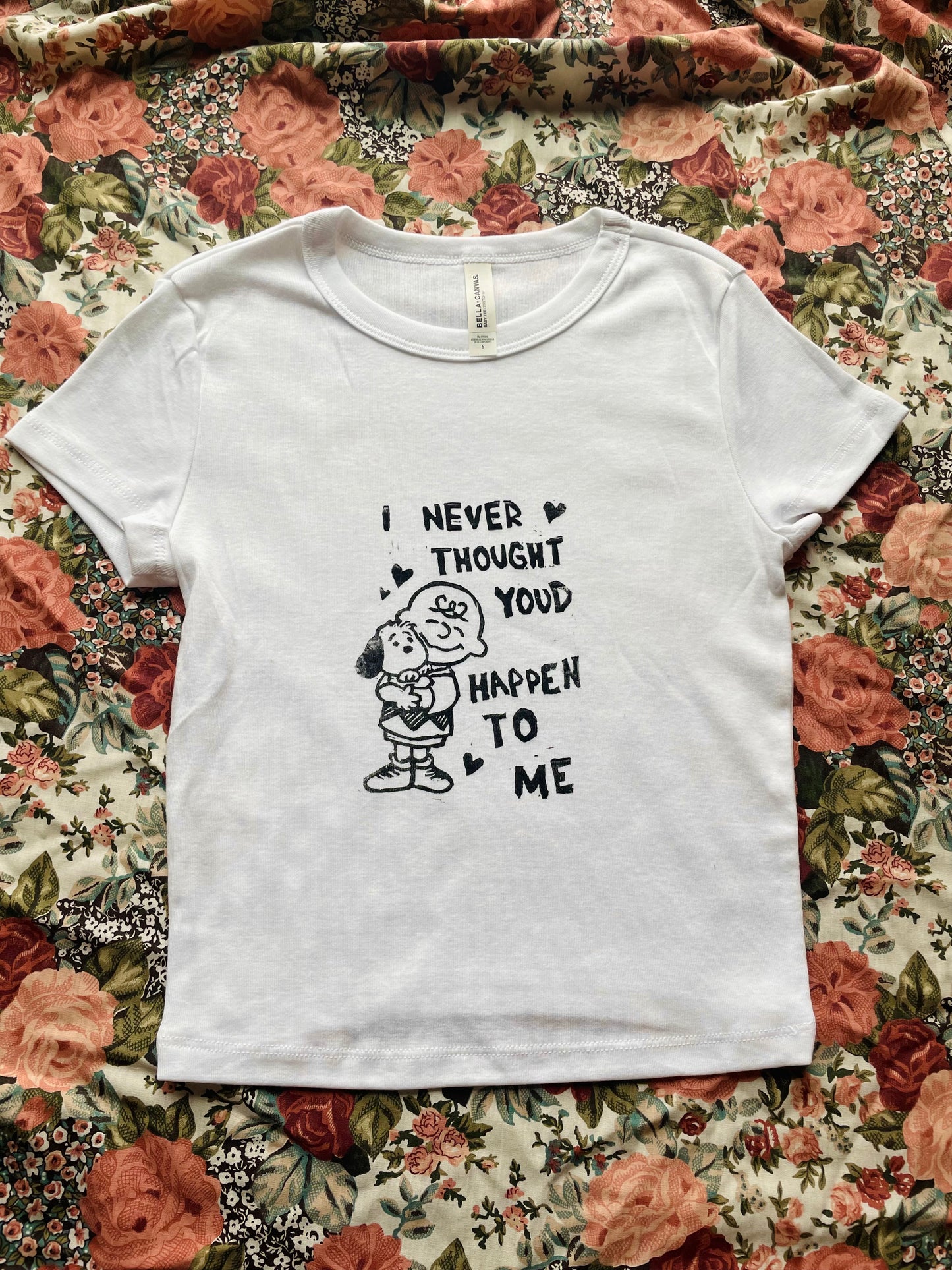 Leonard Cohen Boygenius Handprinted Baby Tee
