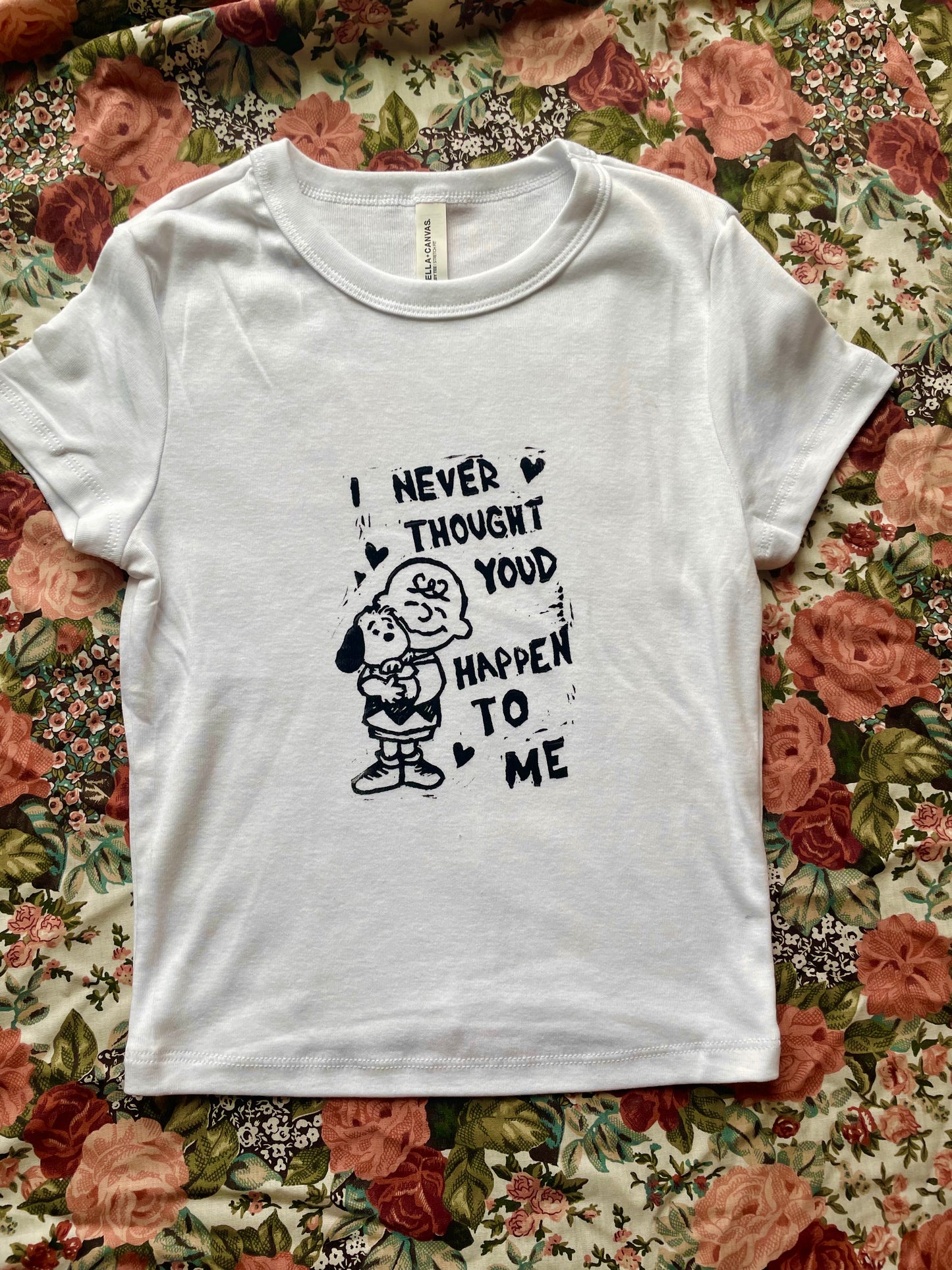Leonard Cohen Boygenius Handprinted Baby Tee
