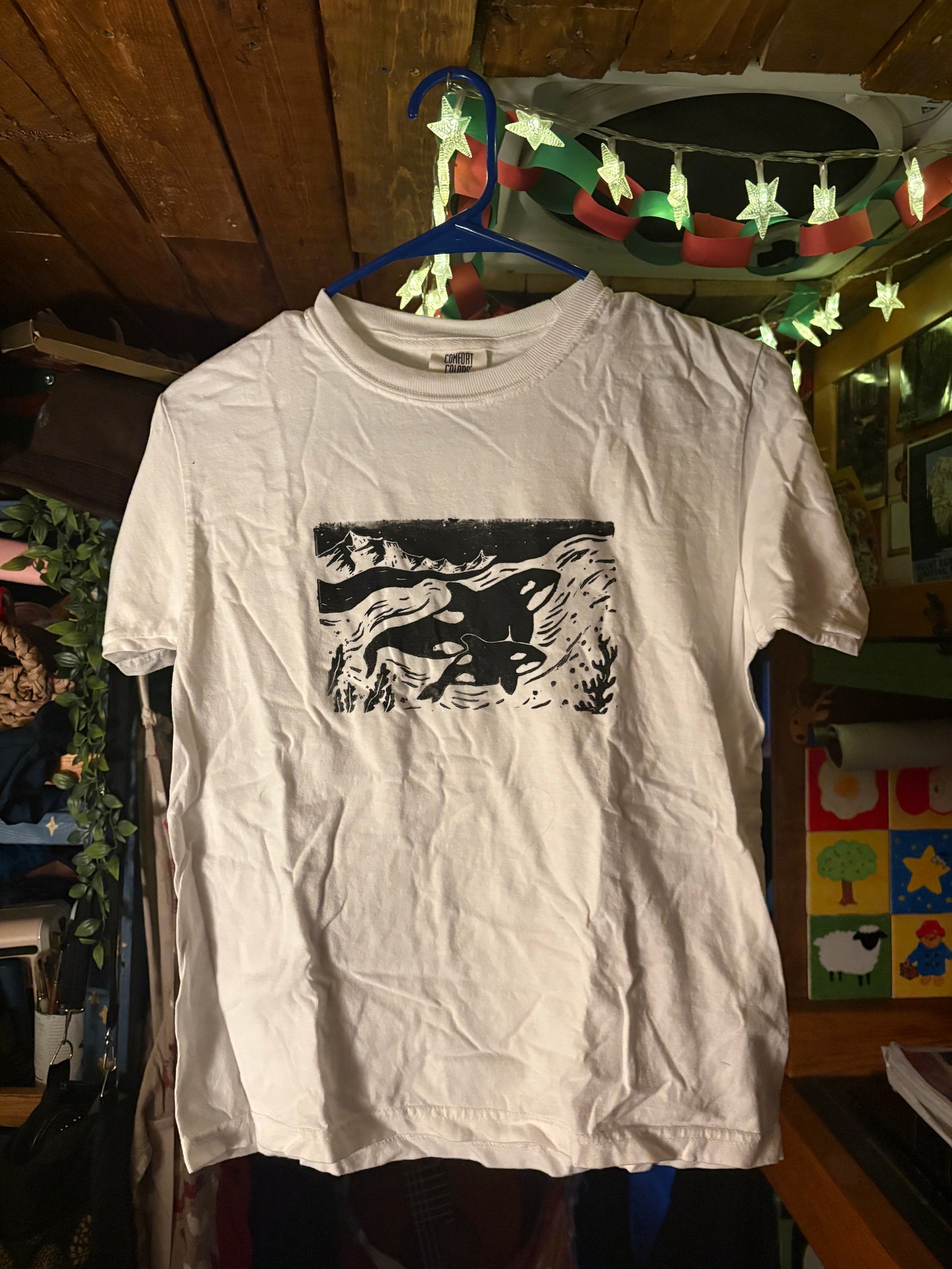 Orca Baby Tee Medium- Ready to Ship!