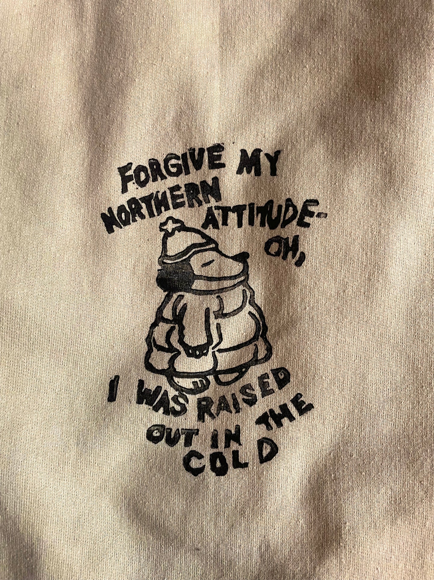 Northern Attitude Noah Kahan Handprinted Crewneck Sweatshirt