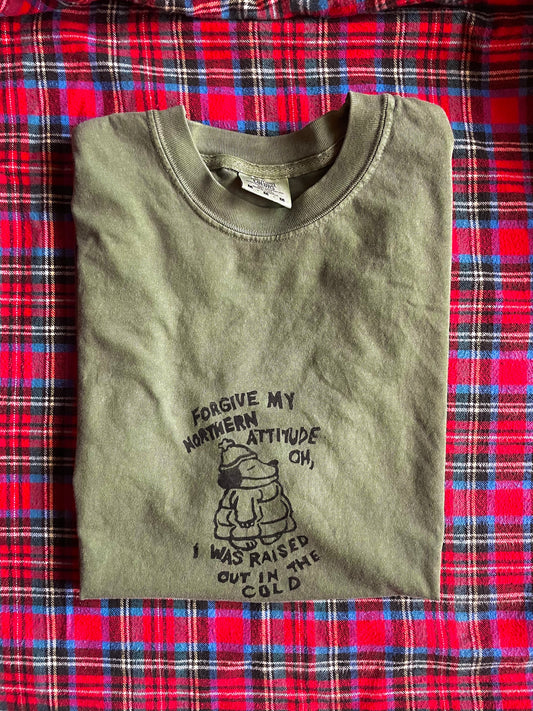 Northern Attitude Noah Kahan Handprinted T-Shirt