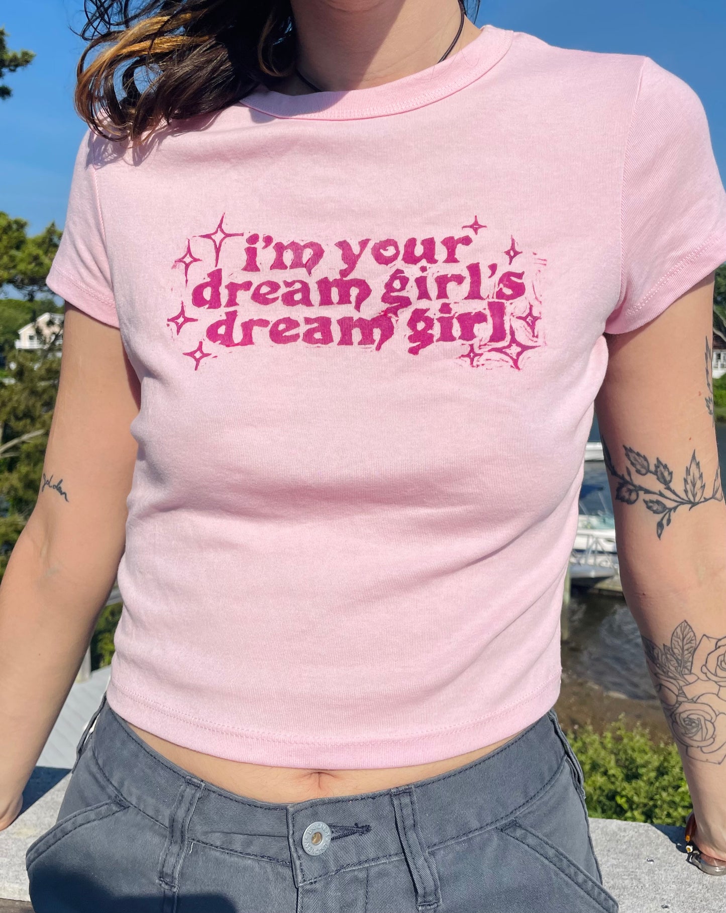 Dream Girl Chappell Roan Handprinted Baby Tee