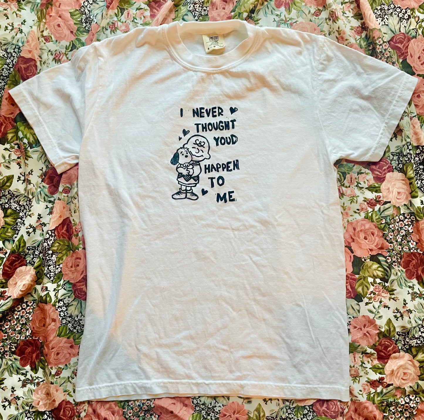 Leonard Cohen Boygenius Handprinted T-Shirt
