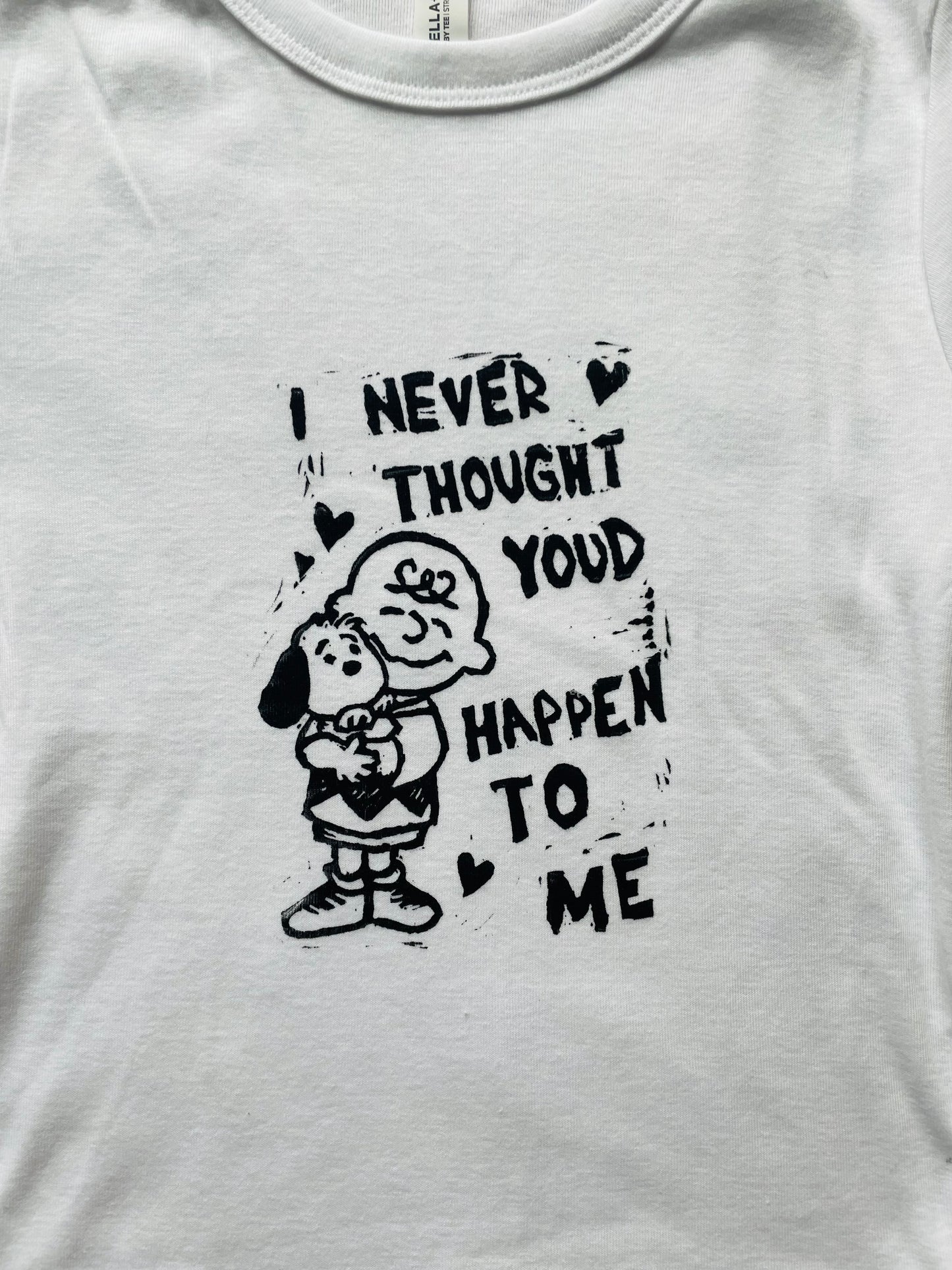Leonard Cohen Boygenius Handprinted Baby Tee