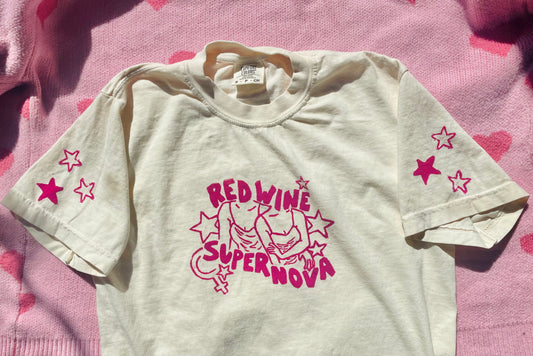 Red Wine Supernova Cotton T-Shirt