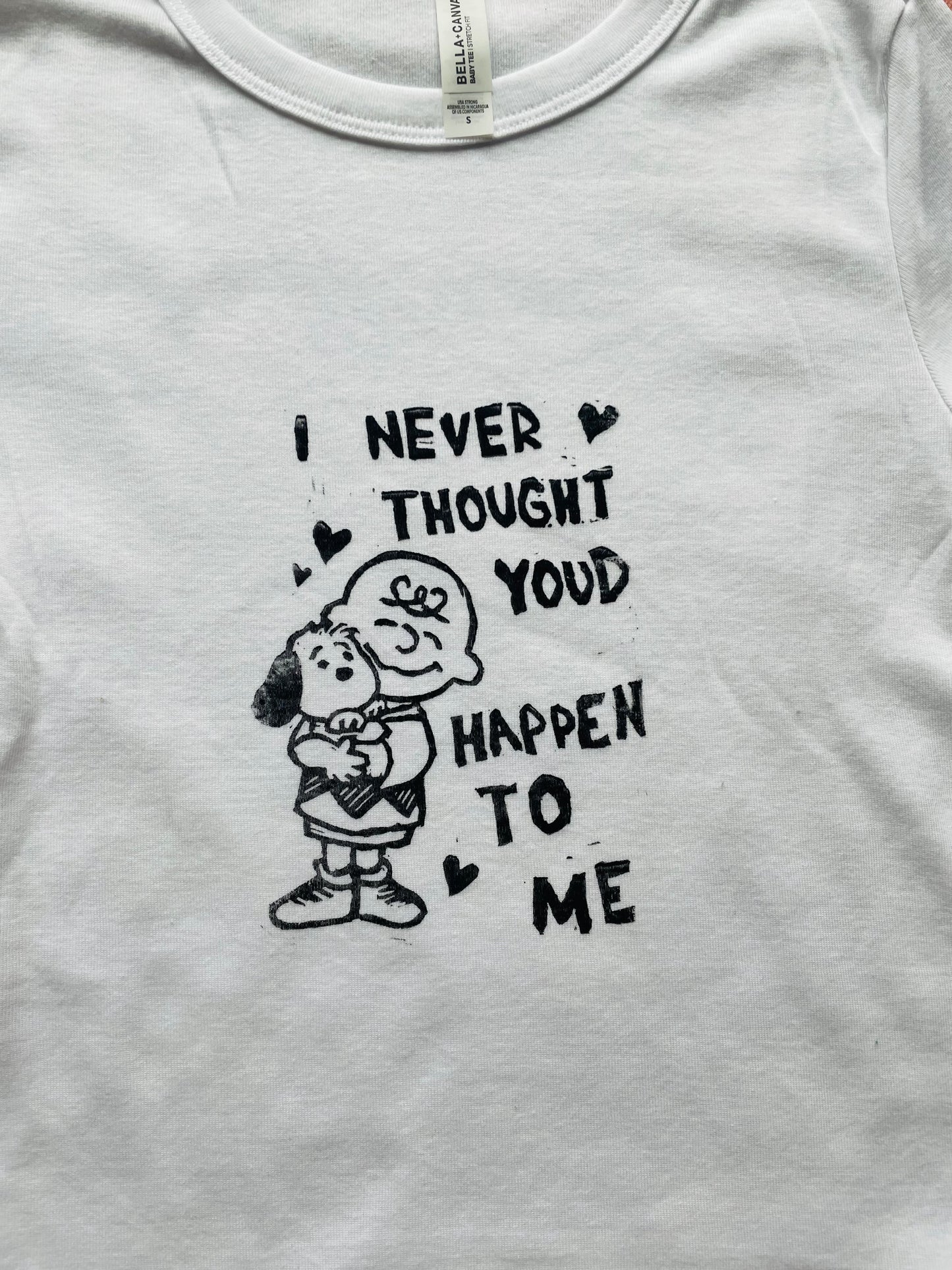 Leonard Cohen Boygenius Handprinted Baby Tee