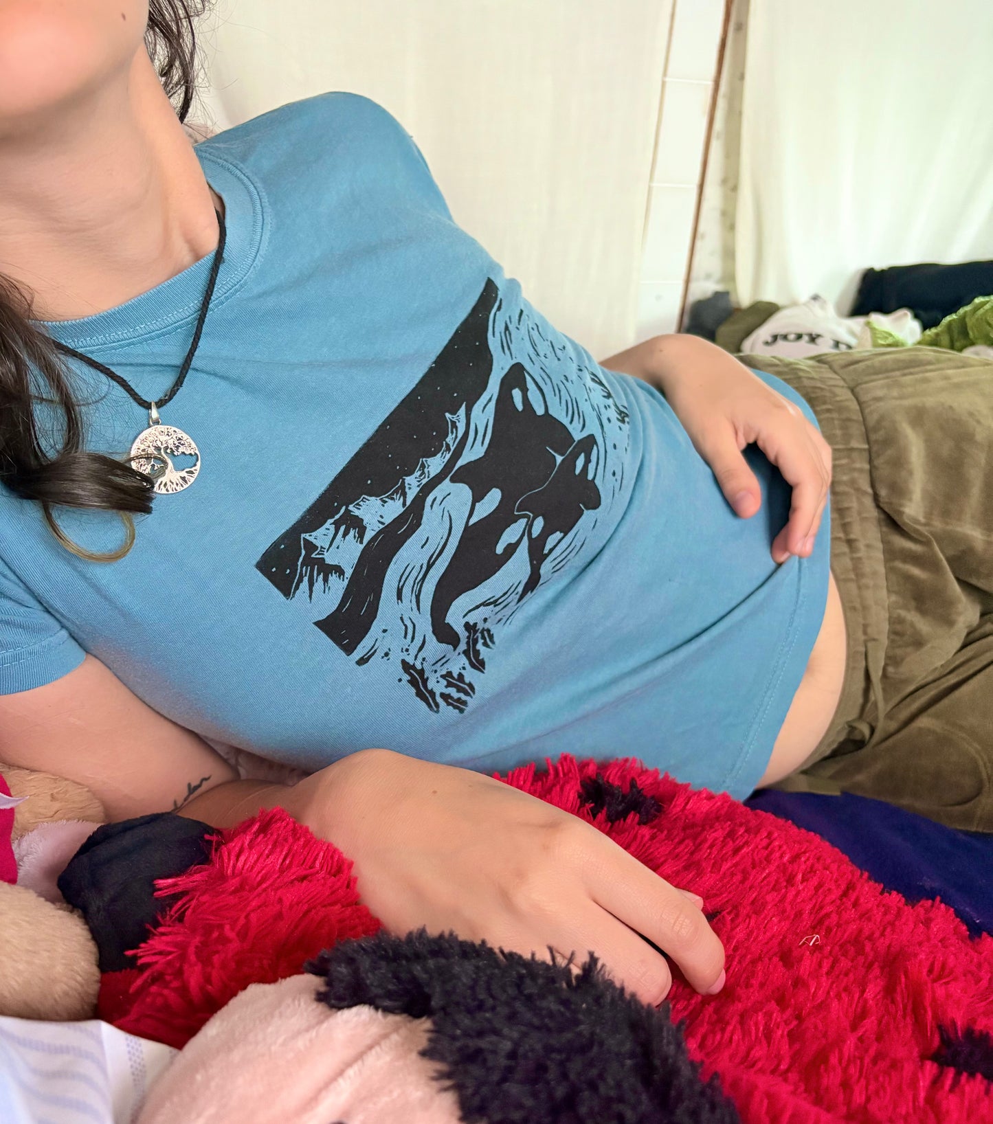 Swimming Orcas Handprinted T-Shirts and Baby Tees
