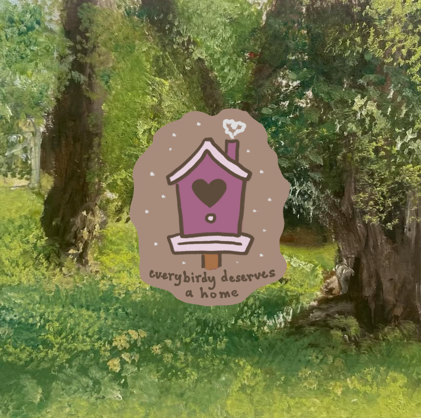 Everybirdy Deserves a Home Handprinted T-Shirt