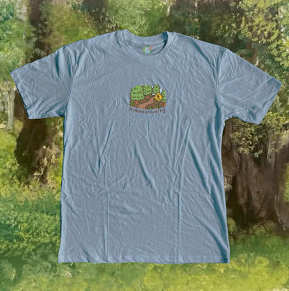 Human Crossing Handprinted T-Shirt