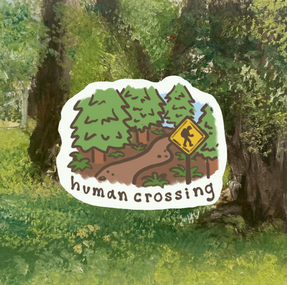 Human Crossing Handprinted T-Shirt