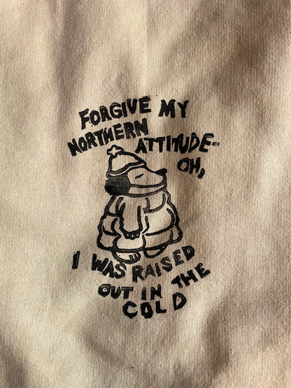 Northern Attitude Noah Kahan Handprinted Crewneck Sweatshirt