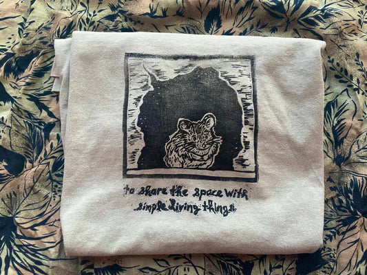 Peanut Quiet Mouse Handprinted T-Shirt
