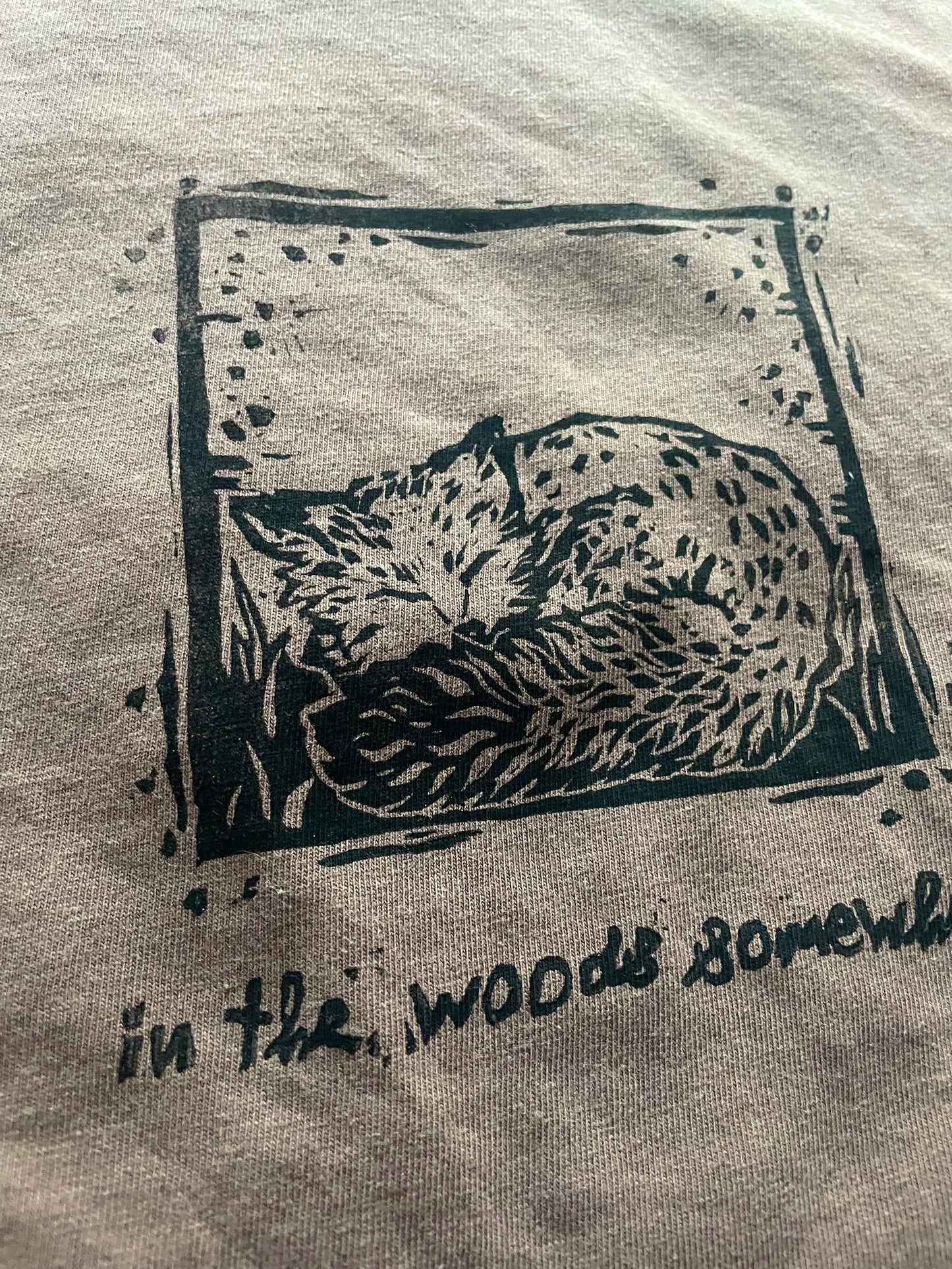 Delilah Sleeping Fox Handprinted T-Shirt