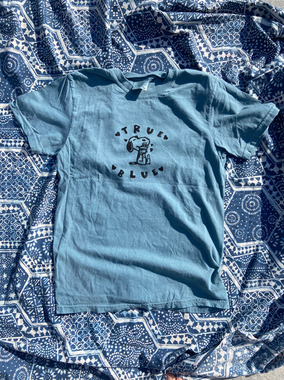 True Blue Boygenius Handprinted T-Shirt