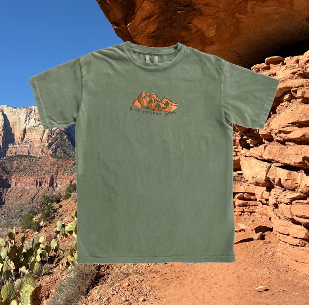 Zion National Park Handprinted T-Shirt