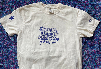 Super Graphic Ultra Modern Girl Handprinted T-Shirt