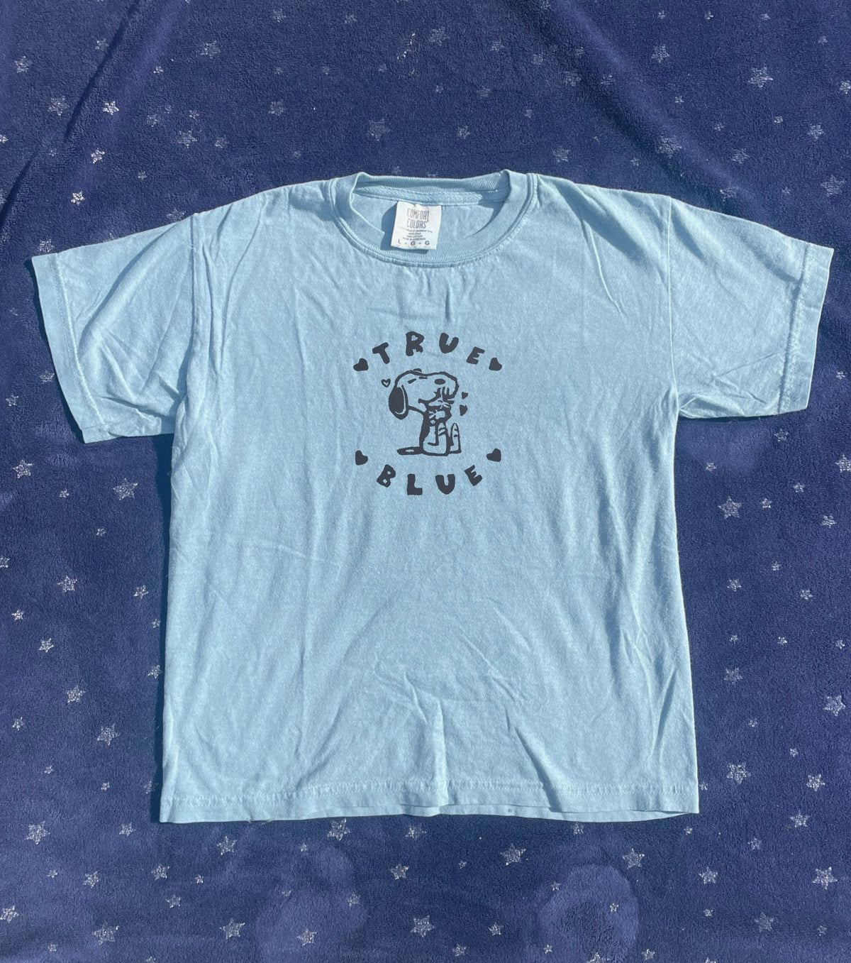 True Blue Cotton T-Shirt – Earthworm Studio