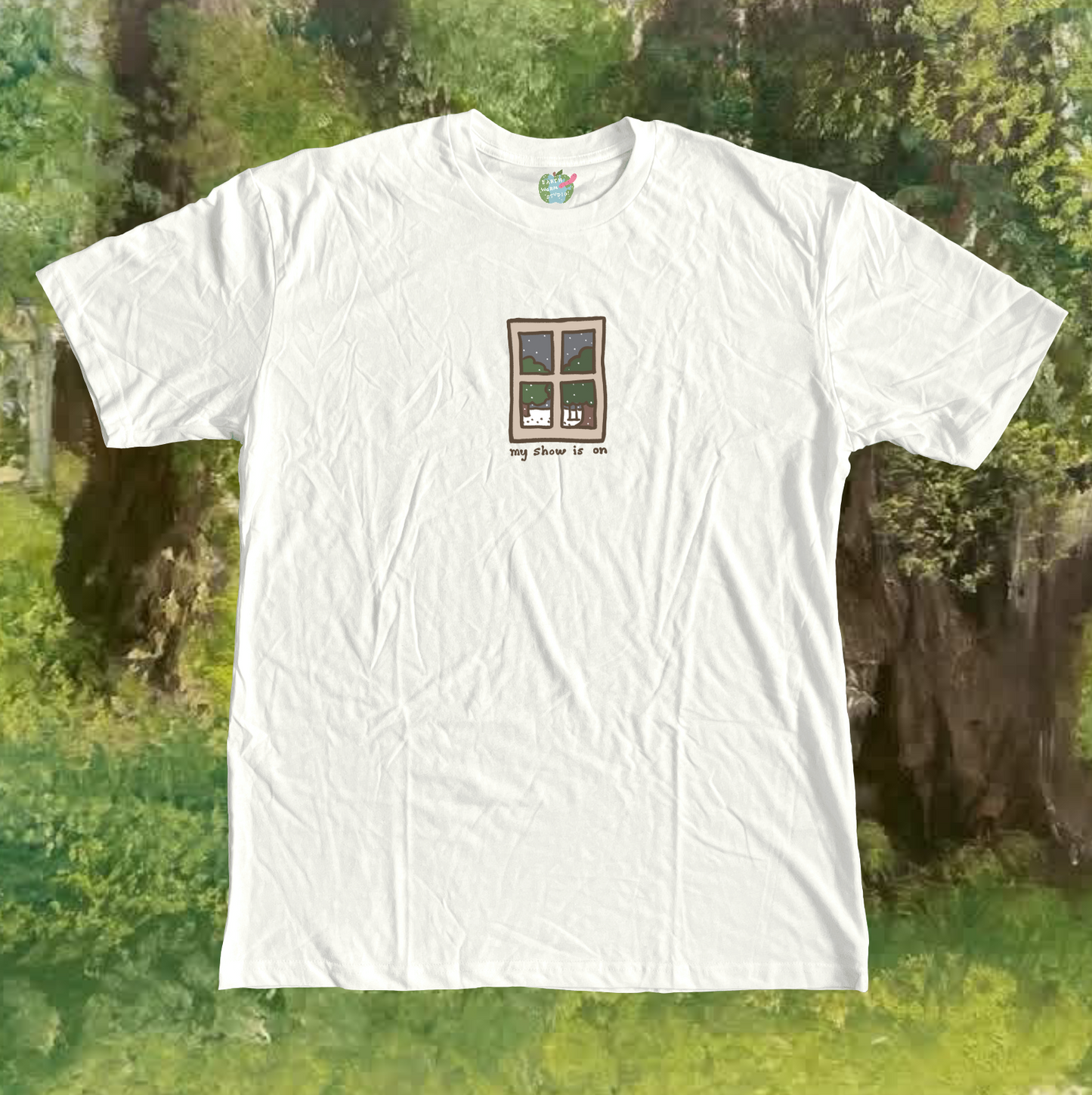 My Show is On (Window) Handprinted T-Shirt